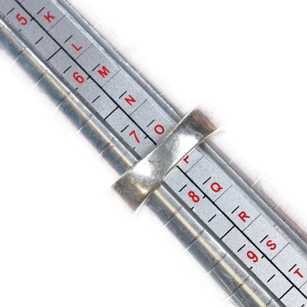 sz7.5 Earl Plummer Navajo TSF Sterling silver multi-stone channel inlay ring - Estate Fresh Austin