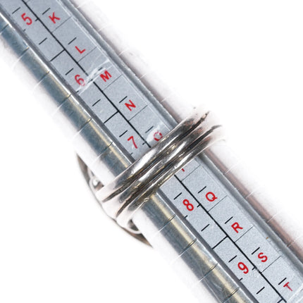 sz7.5 14k gold Bezel Sterling Sugilite Black Opal amazing ring - Estate Fresh Austin