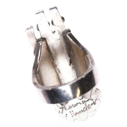 sz7 Herman Vandever Navajo Kachina sunface ring sterling silver - Estate Fresh Austin