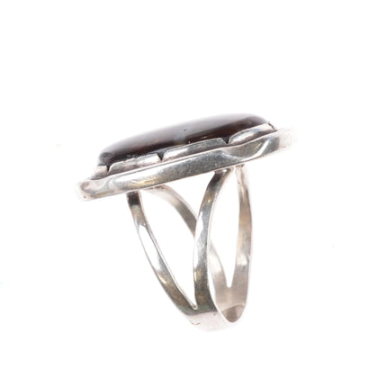 sz7.5 Vintage Navajo sterling silver Arizona fire agate ring - Estate Fresh Austin