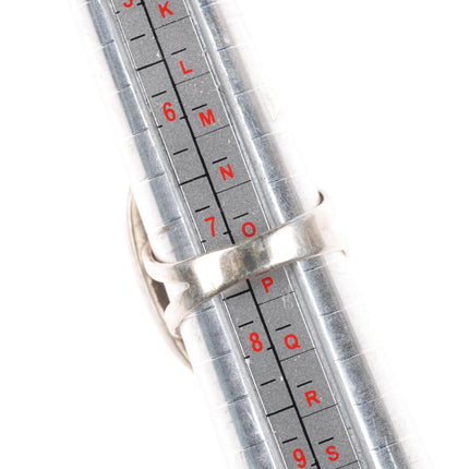 sz7.5 Vintage Navajo sterling silver Arizona fire agate ring - Estate Fresh Austin