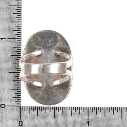 sz7.5 Vintage Navajo sterling silver Arizona fire agate ring - Estate Fresh Austin