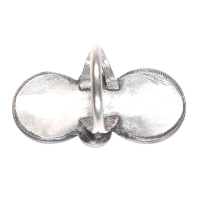 sz8 Vintage 50's-60's Navajo shadowbox sterling silver Royston turquoise ring - Estate Fresh Austin