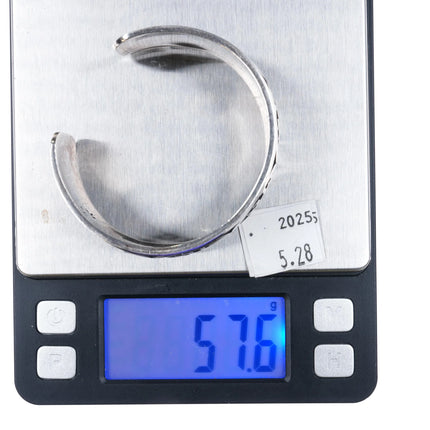 6.75" Mark Tawahongva Hopi Overlay Kokopelli cuff bracelet sterling silver - Estate Fresh Austin