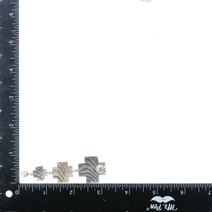 1990's Santa Fe Artisan Multi Gemstone sterling silver cross earrings collection - Estate Fresh Austin