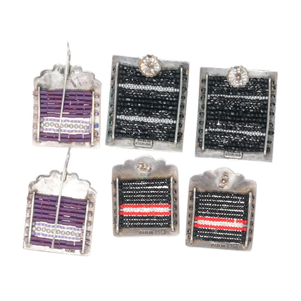 Linda Apodaca - Daslin Santa Fe Sterling silver beaded earrings collection - Estate Fresh Austin
