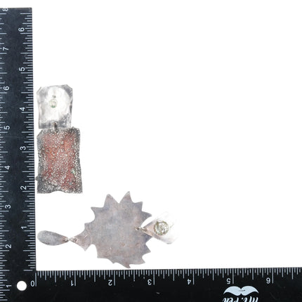 Cynthia Orr Inson Santa Fe gemset modernist sterling silver earrings collection - Estate Fresh Austin