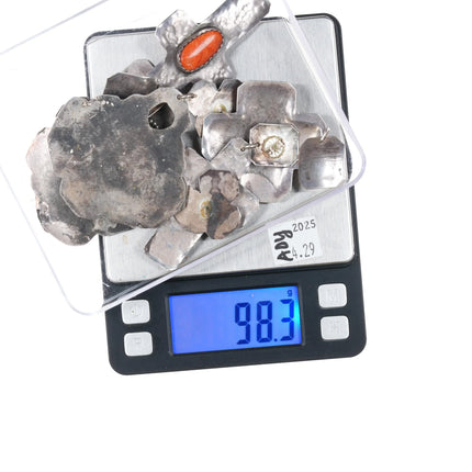 1990's Cynthia Orr Inson gemset crosses sterling silver earrings collection - Estate Fresh Austin