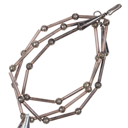 Vintage c1970 Southwestern Modernist sterling silver turquoise freeform pendant - Estate Fresh Austin