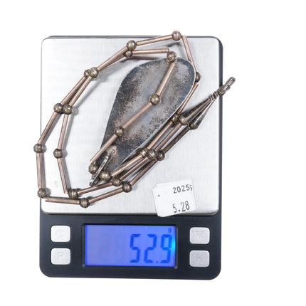 Vintage c1970 Southwestern Modernist sterling silver turquoise freeform pendant - Estate Fresh Austin