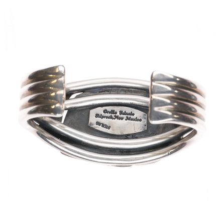6.25" Orville Tsinnie Navajo GemBone Dinosaur Bone Sterling silver cuff bracelet - Estate Fresh Austin