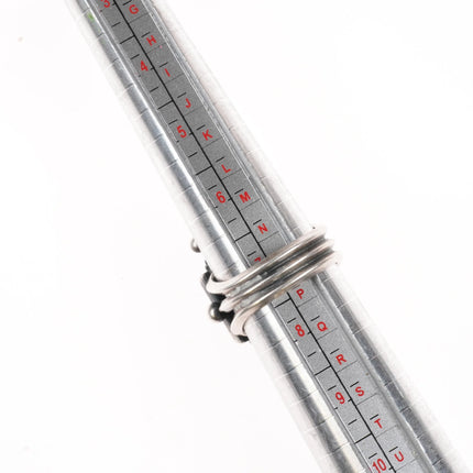 sz7.5 Jacob D Morgan Navajo sterling silver high grade turquoise ring - Estate Fresh Austin