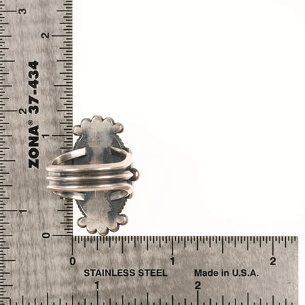 sz7.5 Jacob D Morgan Navajo sterling silver high grade turquoise ring - Estate Fresh Austin