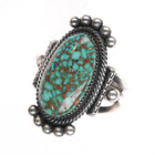sz7.5 Jacob D Morgan Navajo sterling silver high grade turquoise ring - Estate Fresh Austin