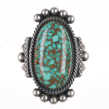 sz7.5 Jacob D Morgan Navajo sterling silver high grade turquoise ring - Estate Fresh Austin