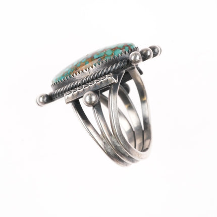 sz7.5 Jacob D Morgan Navajo sterling silver high grade turquoise ring - Estate Fresh Austin