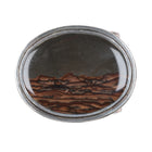 Small Vintage Sterling silver picture jasper Iden belt buckle - Estate Fresh Austin