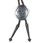 c1950 Navajo Overlay bolo tie sterling silver w/ handmade tips - Estate Fresh Austin