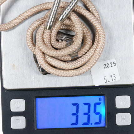 Vintage mid century modernist sterling silver agate/jasper bolo tie - Estate Fresh Austin