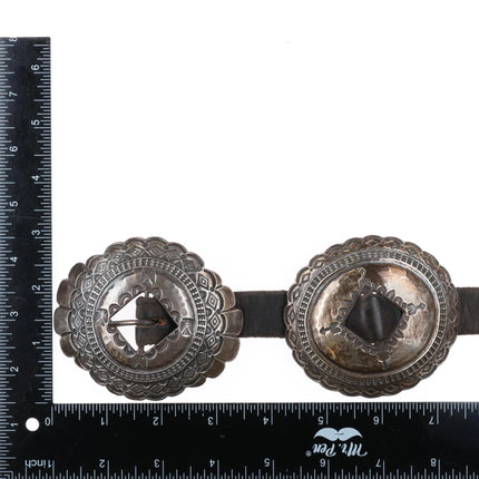 Tom Dewitt First Phase Style Ingot coin silver Concho Belt Deep stamped sterling - Estate Fresh Austin