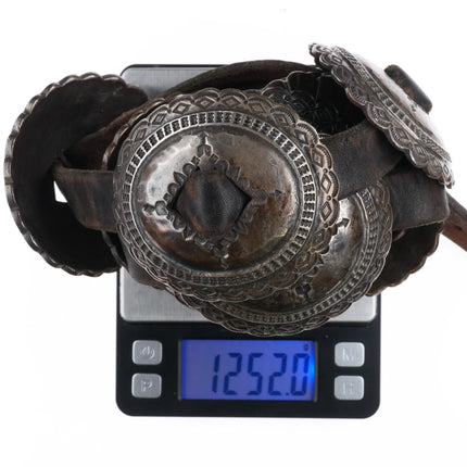 Tom Dewitt First Phase Style Ingot coin silver Concho Belt Deep stamped sterling - Estate Fresh Austin