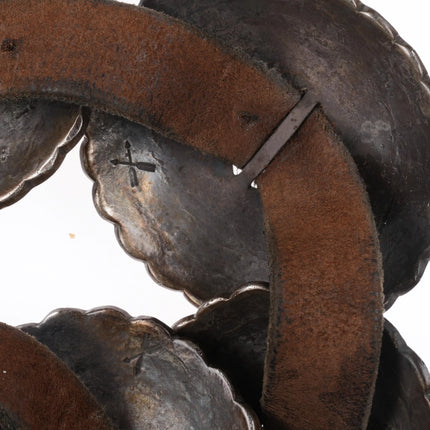 Tom Dewitt First Phase Style Ingot coin silver Concho Belt Deep stamped sterling - Estate Fresh Austin