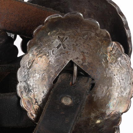 Tom Dewitt First Phase Style Ingot coin silver Concho Belt Deep stamped sterling - Estate Fresh Austin