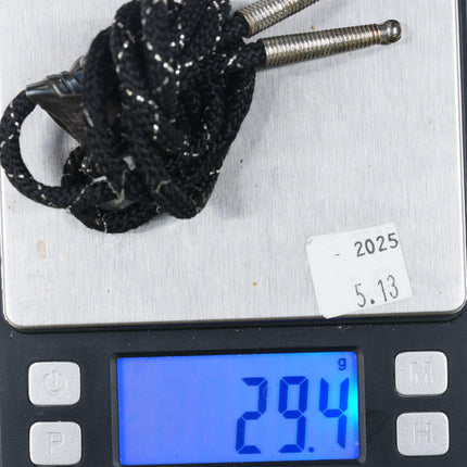 Vintage modernist Rancho Alegre Sterling silver green tiger's eye bolo tie - Estate Fresh Austin