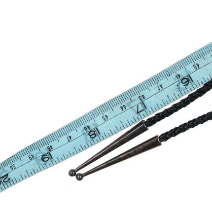 HV Vintage Navajo sterling silver green Malachite stone bolo tie - Estate Fresh Austin