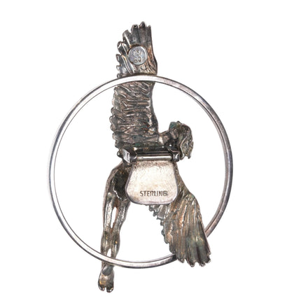 Sterling silver Icarus flying into the sun bolo slide/necklace pendant - Estate Fresh Austin