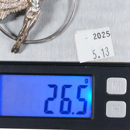 Sterling silver Icarus flying into the sun bolo slide/necklace pendant - Estate Fresh Austin