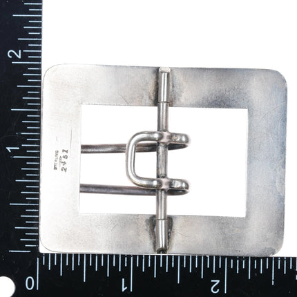 Antique William Kerr American Sterling silver Art Nouveau belt buckle - Estate Fresh Austin