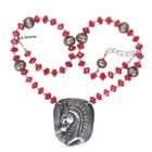 Retro JAC 999 Fine siver Ruby Beads Modernist Horse head necklace sterling - Estate Fresh Austin