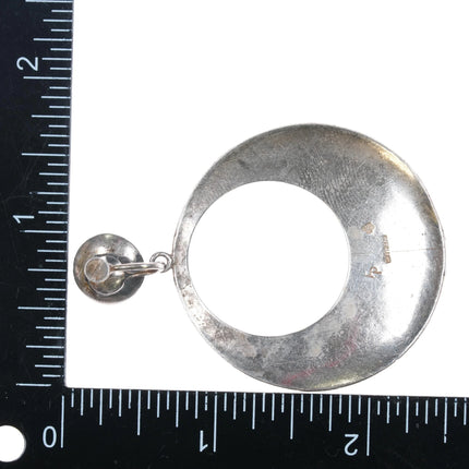 50's Frank Patania sr Southwestern Modernist sterling silver turquoise earrings - Estate Fresh Austin