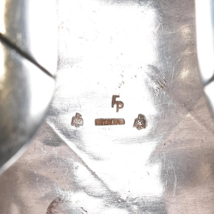 6.5" 1950's Frank Patania Sr Modernist sterling silver turquoise cuff bracelet - Estate Fresh Austin