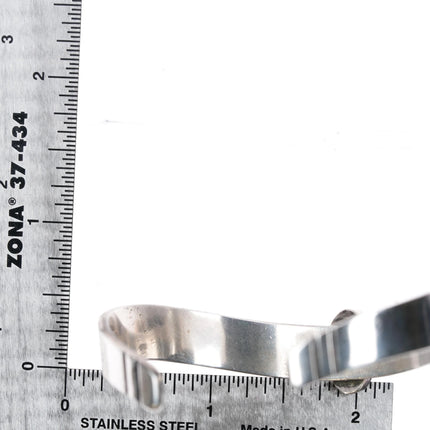 6.25" Everett and Mary Teller Navajo Overlay Coral Sterling silver cuff bracelet - Estate Fresh Austin