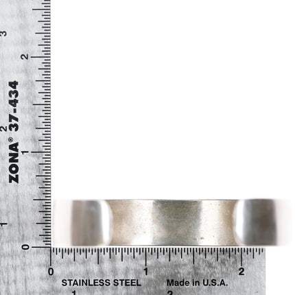 6.5" Leon Lomakema Hopi Overlay vintage cuff bracelet sterling silver - Estate Fresh Austin