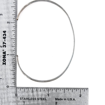 6.5" Andrew Henry Navajo sterling silver storyteller cuff bracelet overlay - Estate Fresh Austin