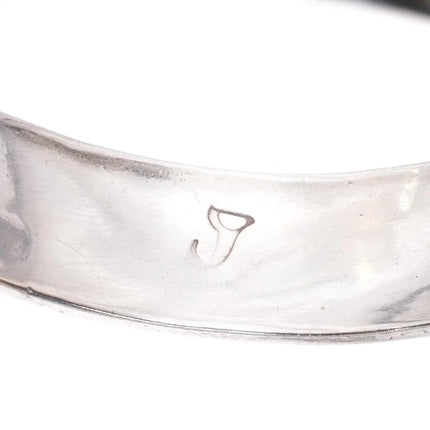 6.5" Stewart Tewawina Hopi Overlay Water waves cuff bracelet sterling silver - Estate Fresh Austin
