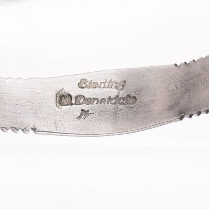 6.25" Will Denetdale Navajo sterling silver cuff bracelet with lapis lazuli - Estate Fresh Austin