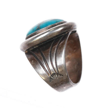 Sz9 Vintage Tobi Sterling silver and turquoise ring - Estate Fresh Austin