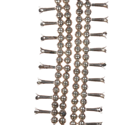 Vintage Navajo sterling silver squash blossom necklace w/cast naja - Estate Fresh Austin