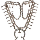 Vintage Navajo sterling silver squash blossom necklace w/cast naja - Estate Fresh Austin