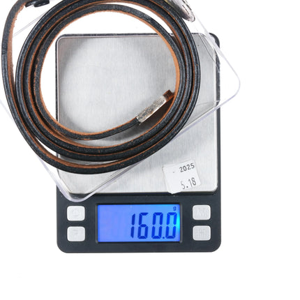 Vintage Navajo sterling silver ranger buckle set on 42" belt. - Estate Fresh Austin