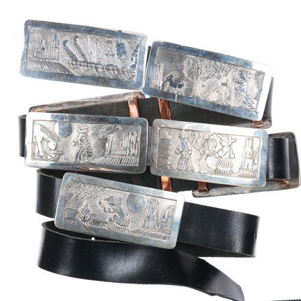 Becenti Navajo sterling silver Storyteller concho belt - Estate Fresh Austin