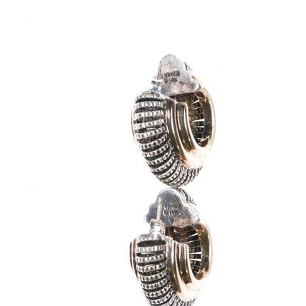 Alwand Vahan 14k/Sterling silver huggie hoop earrings - Estate Fresh Austin