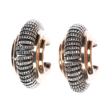 Alwand Vahan 14k/Sterling silver huggie hoop earrings - Estate Fresh Austin