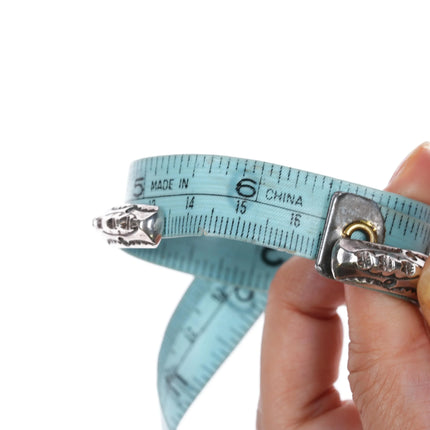 6.5" Deep stamped Navajo sterling silver carinated cuff bracelet - Estate Fresh Austin