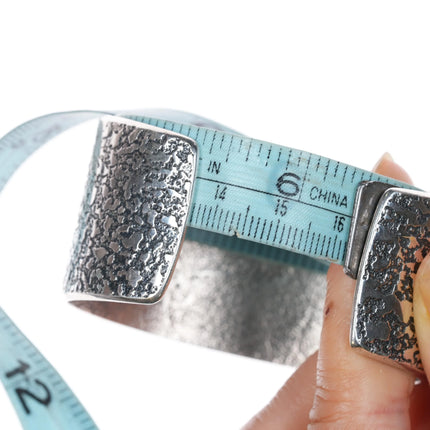 6.3" Boyd Tsosie Navajo Tufa Cast sterling silver turquoise cuff bracelet - Estate Fresh Austin