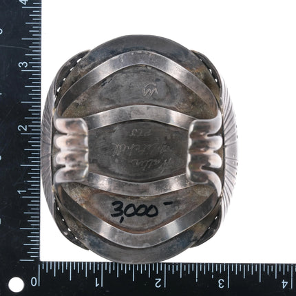 6.8" Walter Mitchell Navajo Vintage Sterling silver turquoise cuff bracelet - Estate Fresh Austin